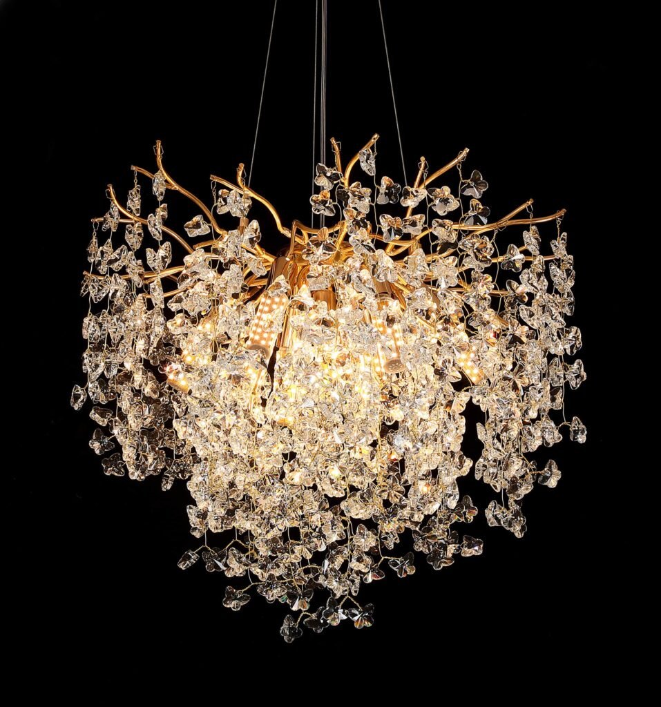 Butterfly Tree Branch Crystal Chandelier - SKU 5038 view 1