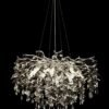 Chrome tree branch crystal chandelier model 5016, hand-set crystal on a chrome-plated aluminium frame