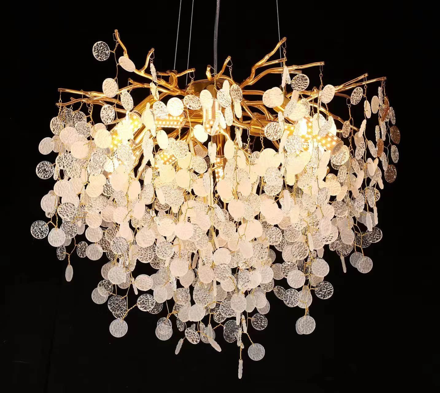 Coin Glass Tree Branch Crystal Chandelier (5005)