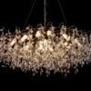 Dark bronze tree branch crystal chandelier model 5017 with amber and clear crystal
