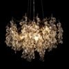 Dark bronze tree branch crystal chandelier model 5024 with amber and clear crystal