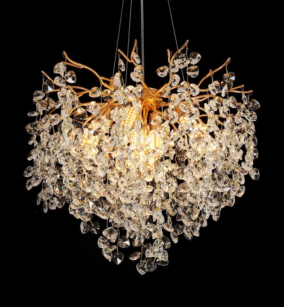 Heart Tree Branch Crystal Chandelier - SKU 5023 view 1