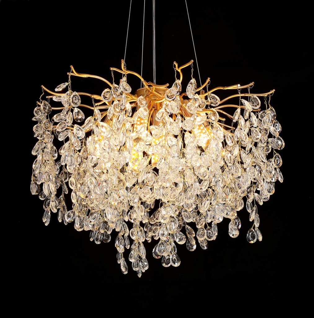 Longan Orb Tree Branch Crystal Chandelier - SKU 5025 view 1