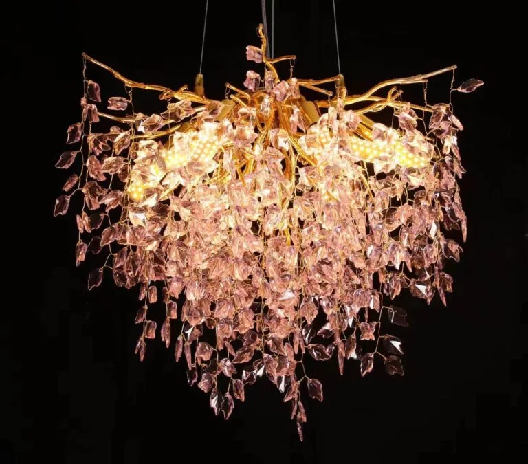 Maple Leaf Tree Branch Crystal Chandelier - SKU 5027 view 3