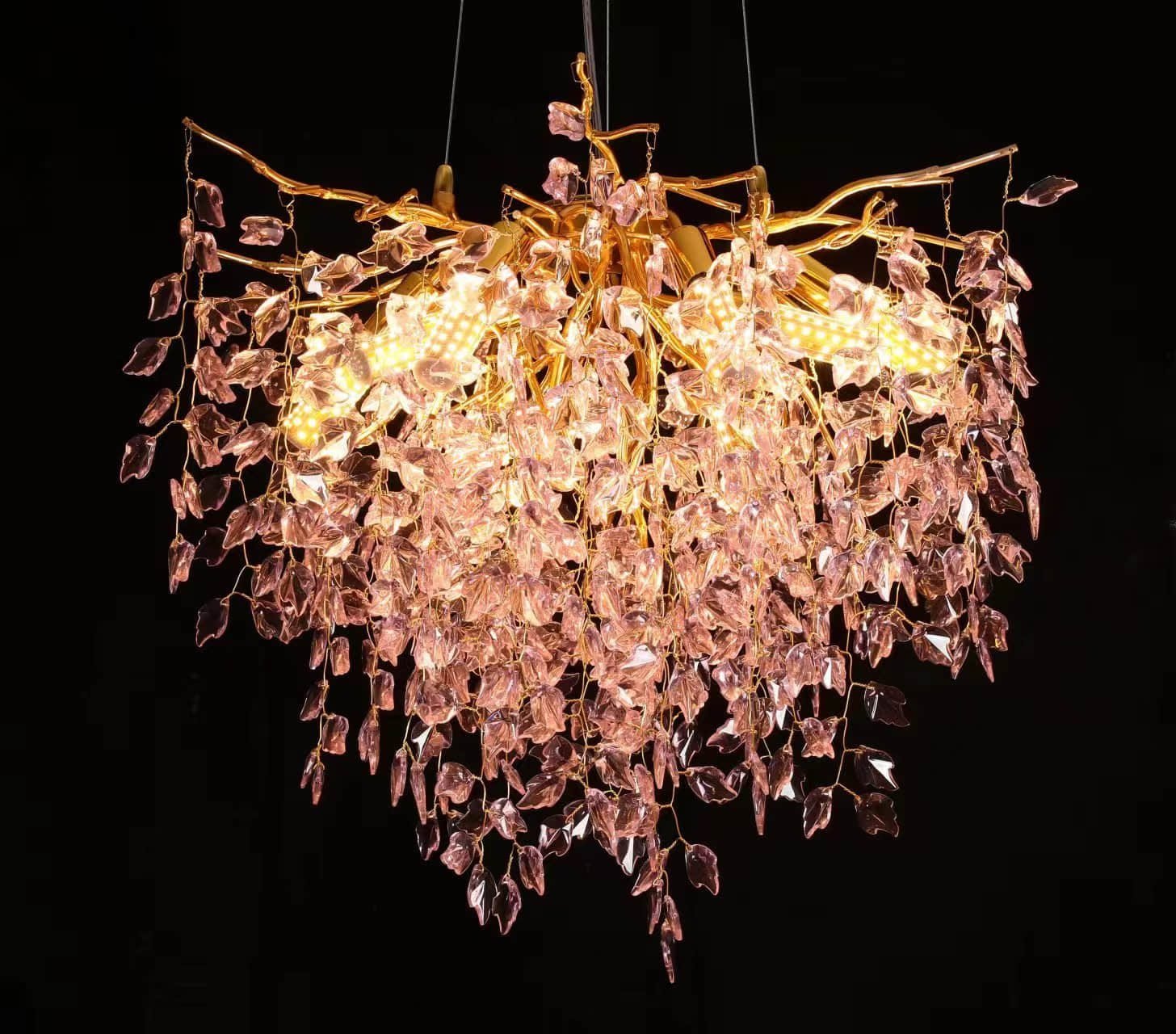 Maple Leaf Tree Branch Crystal Chandelier (5027)