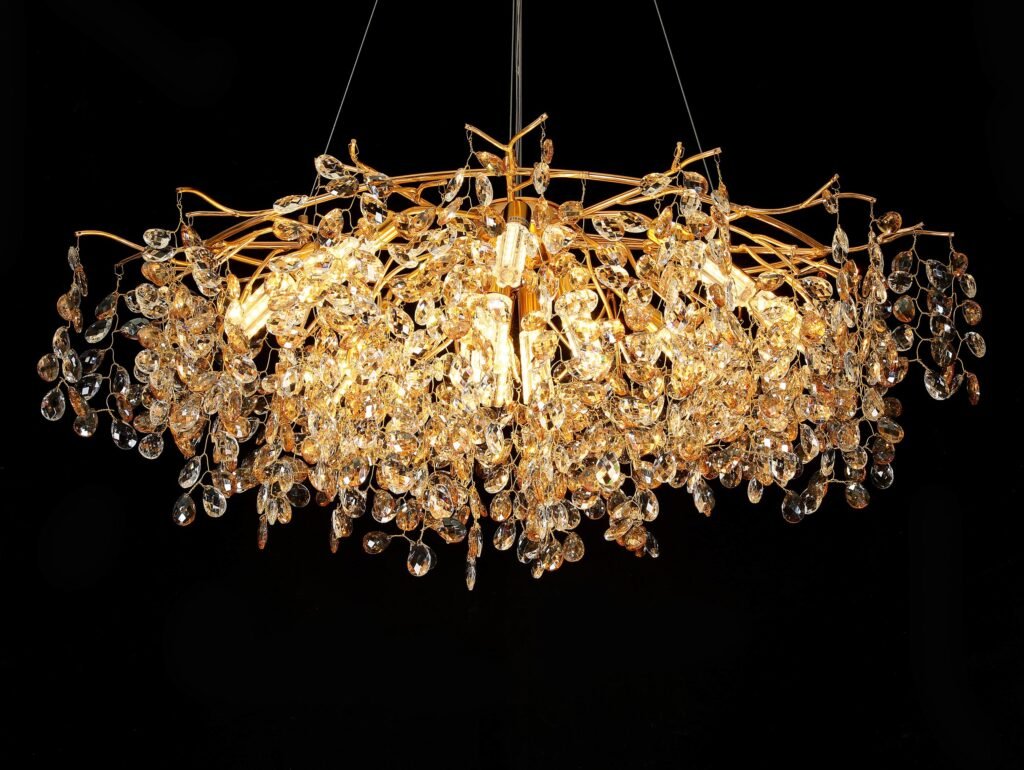 Mesh Tree Branch Crystal Chandelier (5024) dimension drawing