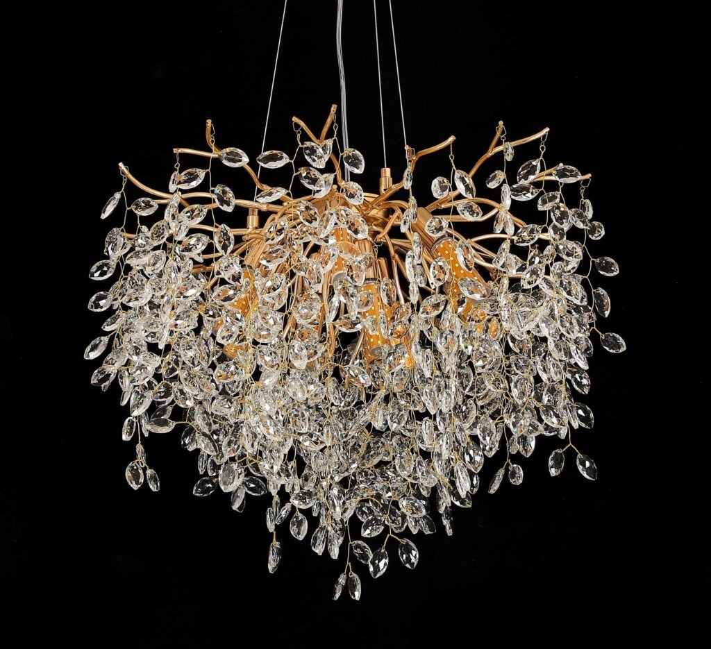 Mini Marquise Tree Branch Crystal Chandelier (5017) installed in an interior