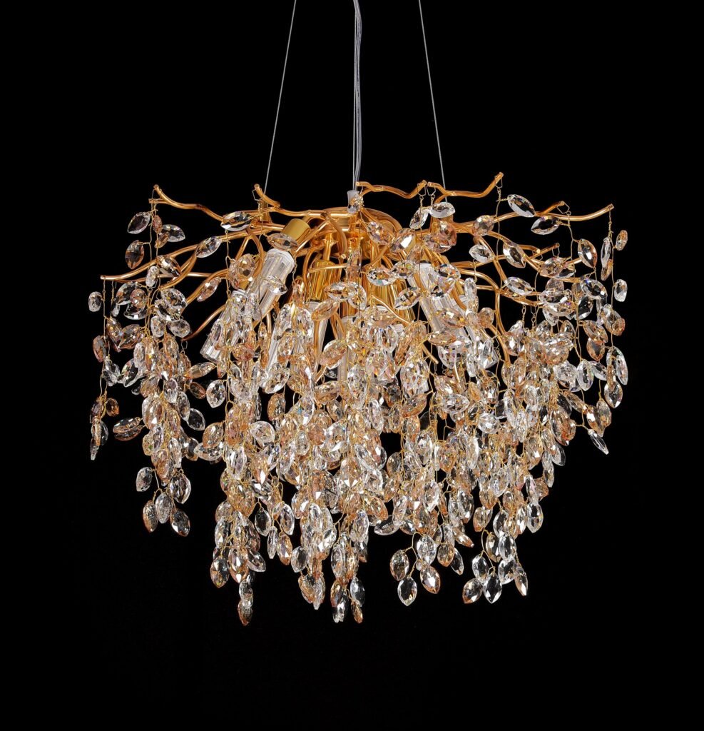 Mini Marquise Tree Branch Crystal Chandelier (5017) crystal and finish close-up