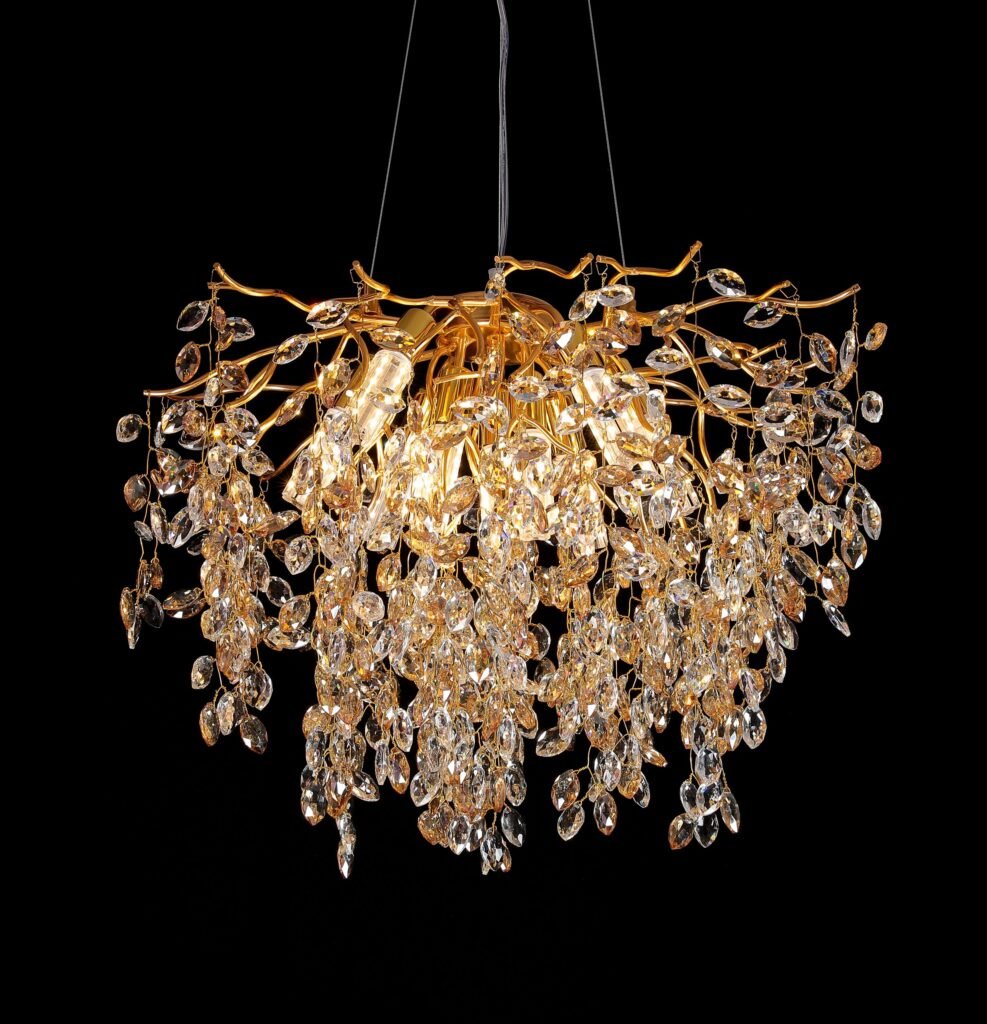 Mini Marquise Tree Branch Crystal Chandelier (5017) dimension drawing