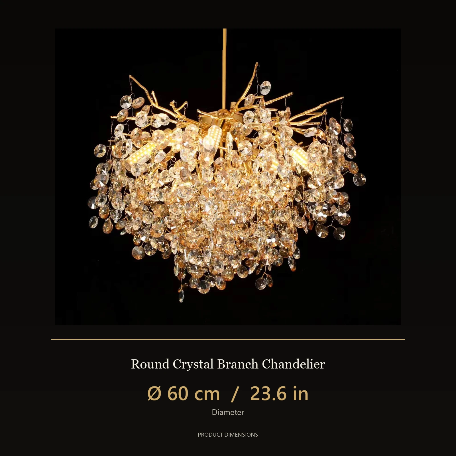 Sunflower Tree Branch Crystal Chandelier (5012)