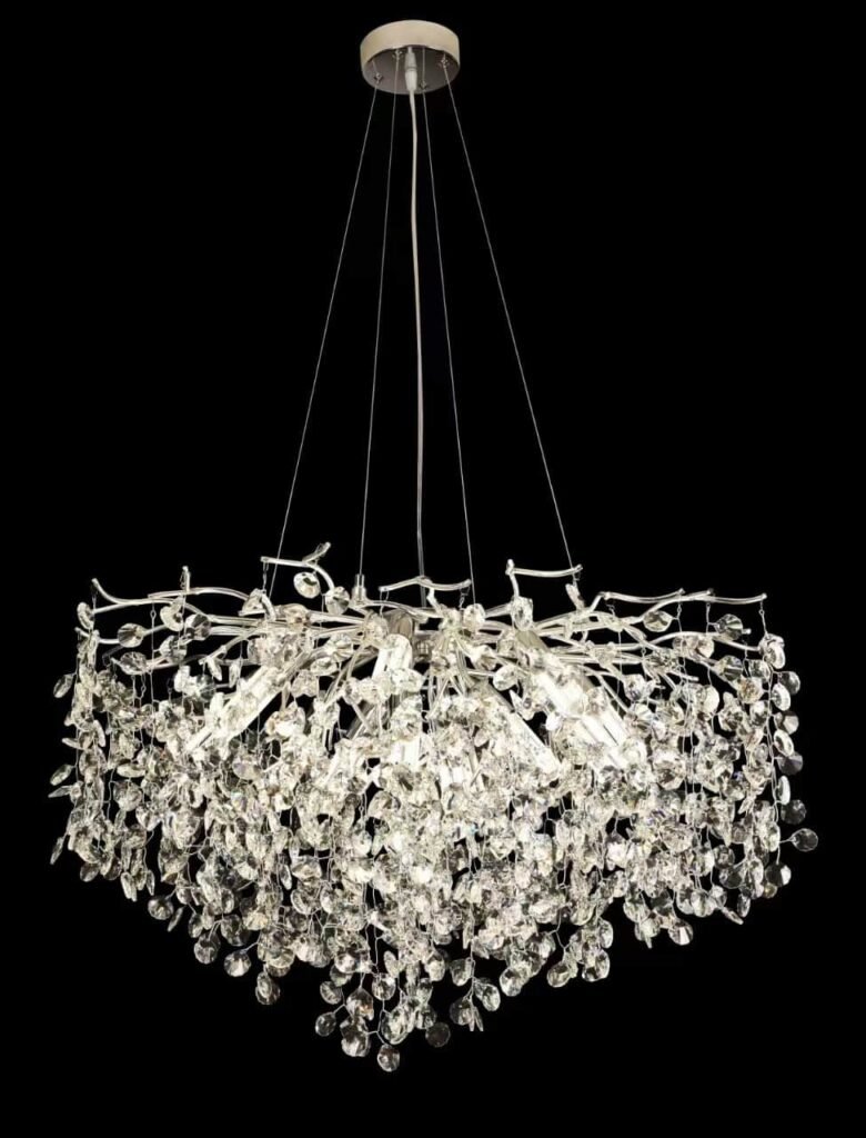 Shell Tree Branch Crystal Chandelier (5034) crystal and finish close-up