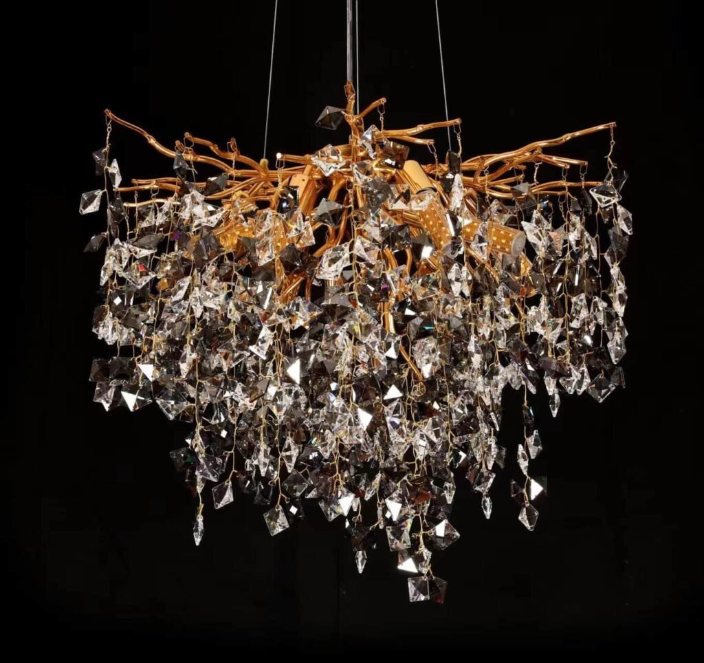 Square Bead Tree Branch Crystal Chandelier (5042) product view
