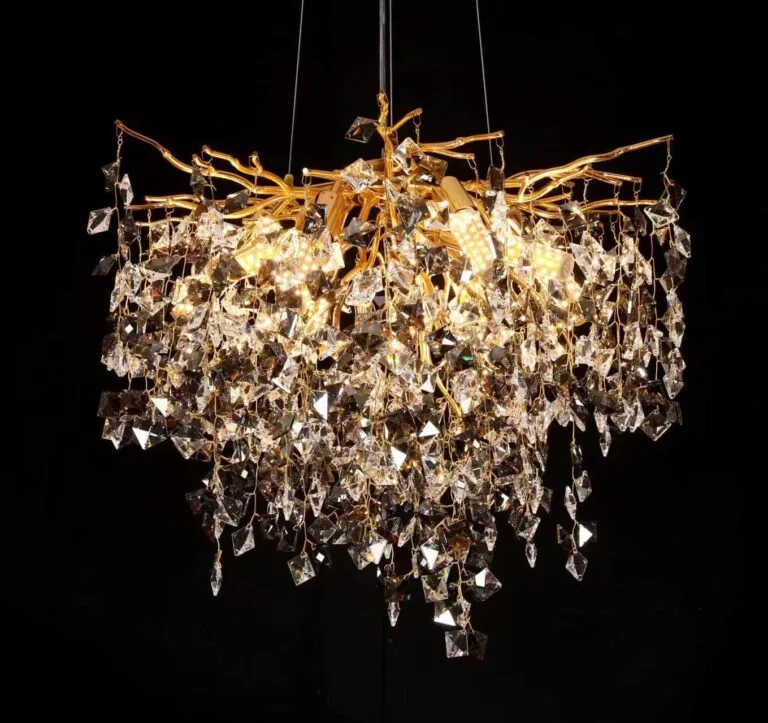 Square Bead Tree Branch Crystal Chandelier - SKU 5042 view 2