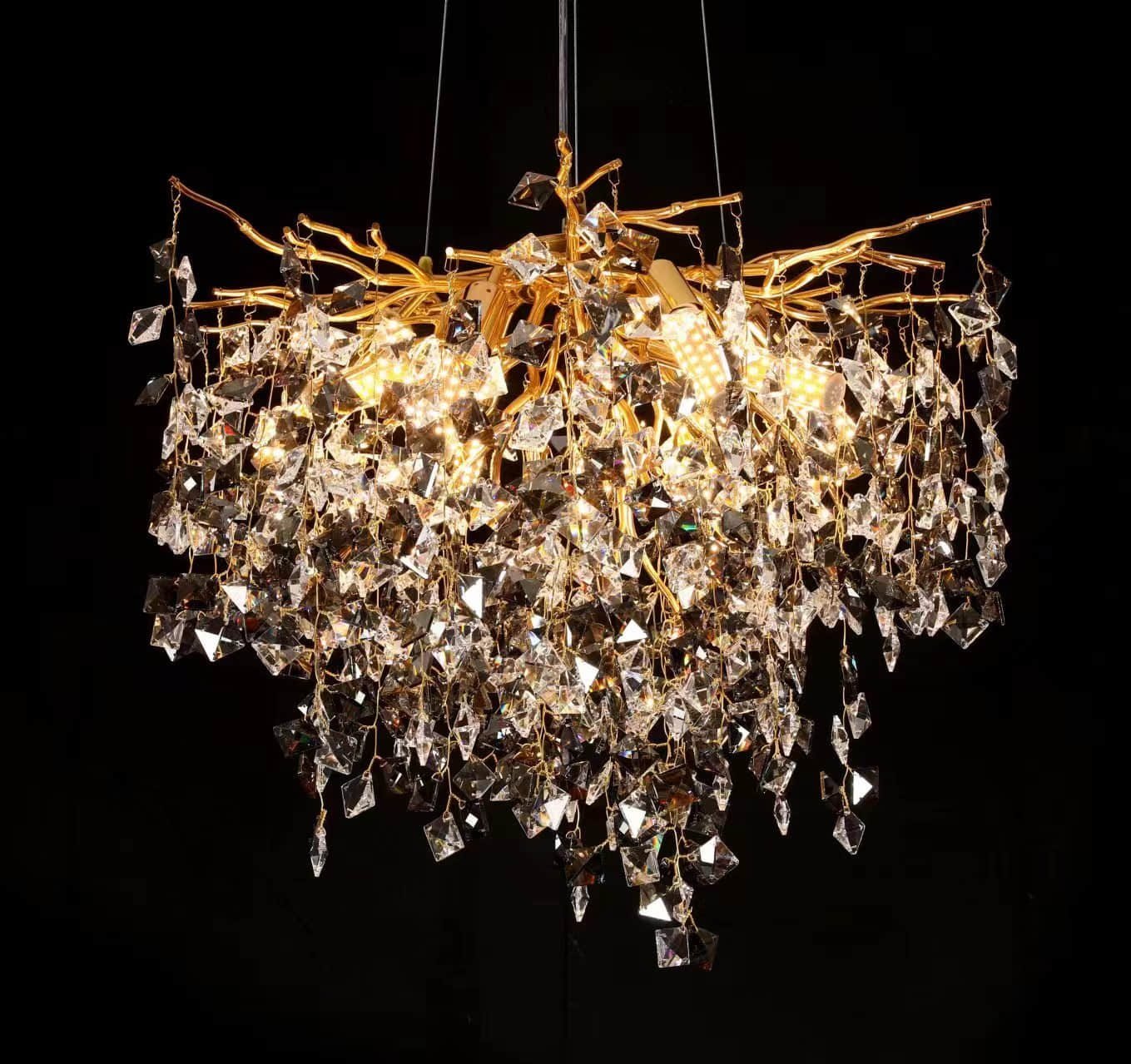 Square Bead Tree Branch Crystal Chandelier (5042)