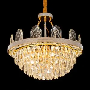 Corona Gold Crystal Chandelier - SKU 8806 view 2