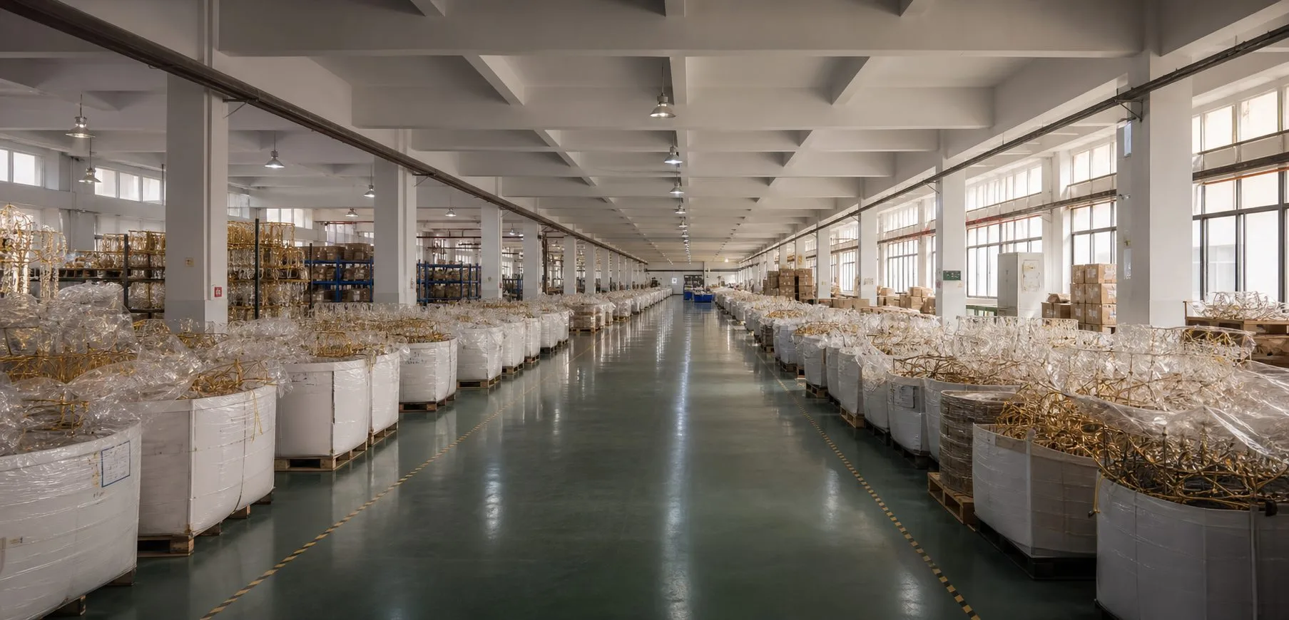 Inside the HongFu Lighting chandelier factory in Zhongshan
