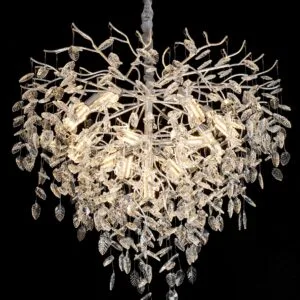 Crystal Leaf A Tree Branch Crystal Chandelier - SKU 5046A view 2
