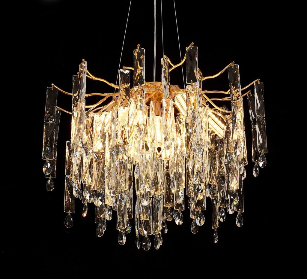 Faceted Bar Modern Crystal Chandelier - SKU 6003 view 1