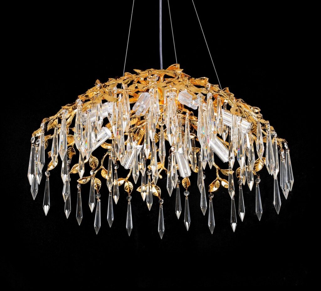 Gilded Dome Round Crystal Chandelier (7001) product view