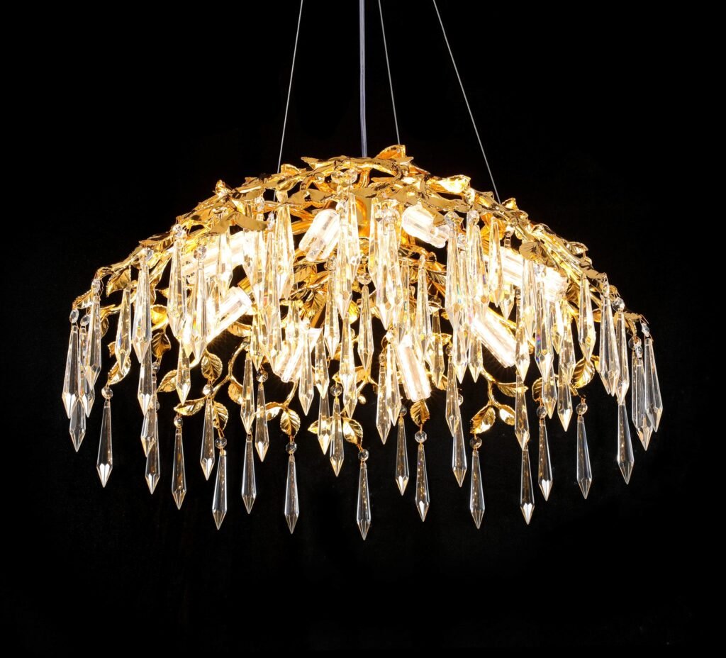 Gilded Dome Round Crystal Chandelier - SKU 7001 view 2