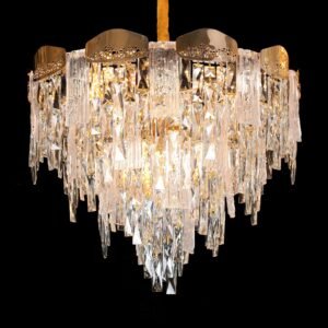 Glacier Gold Crystal Chandelier - SKU 8804 view 1