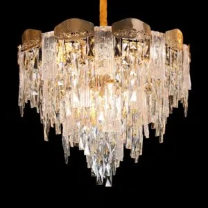 Glacier Gold Crystal Chandelier - SKU 8804 view 1