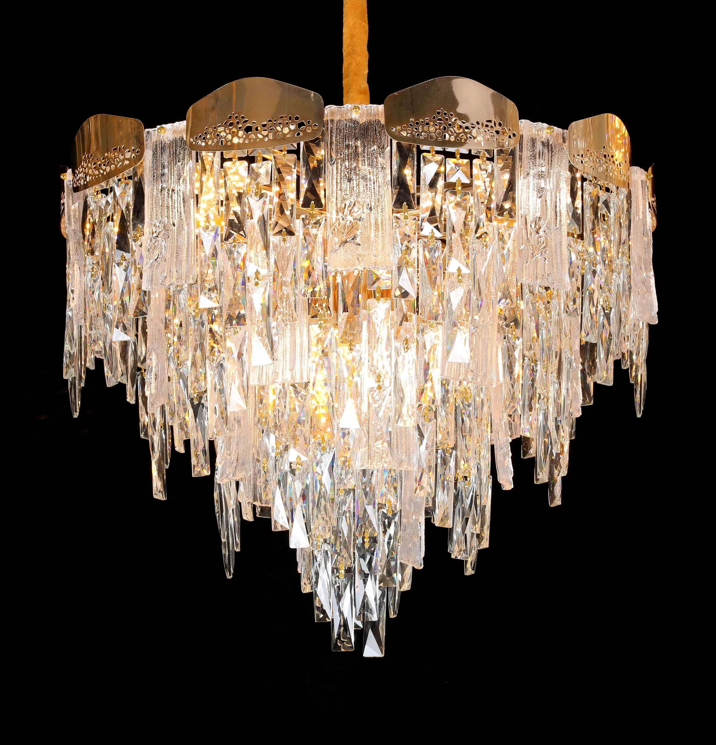 Glacier Gold Crystal Chandelier (8804)