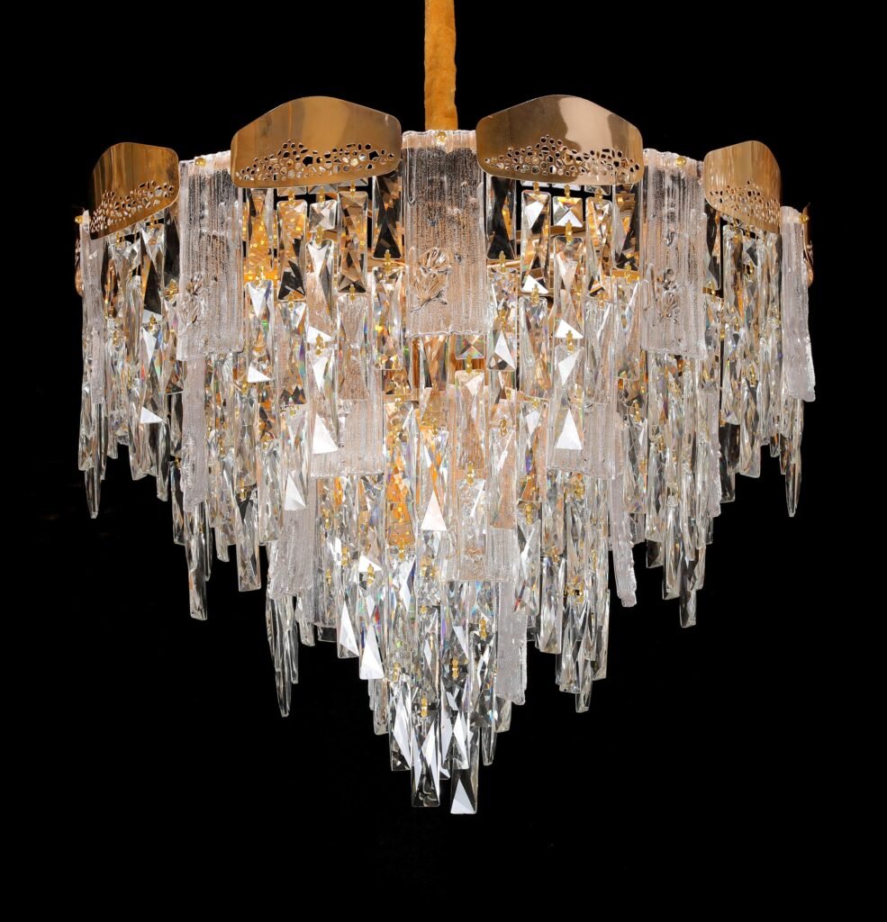 Glacier Gold Crystal Chandelier (8804) product view