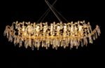 Linear Branch Round Crystal Chandelier - SKU 7005 view 2