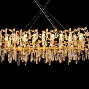 Linear Branch Round Crystal Chandelier - SKU 7005 view 2