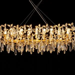 Linear Branch Round Crystal Chandelier - SKU 7005 view 2