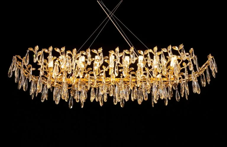 Linear Branch Round Crystal Chandelier - SKU 7005 view 2