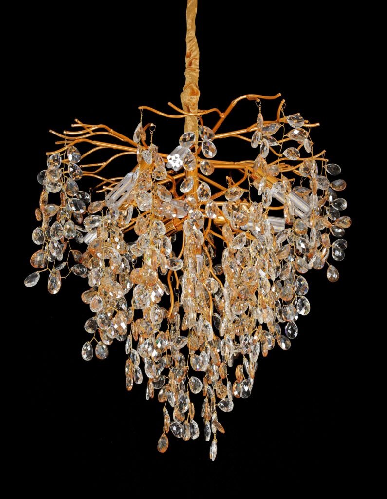 Mesh A Tree Branch Crystal Chandelier (5024A) installed in an interior
