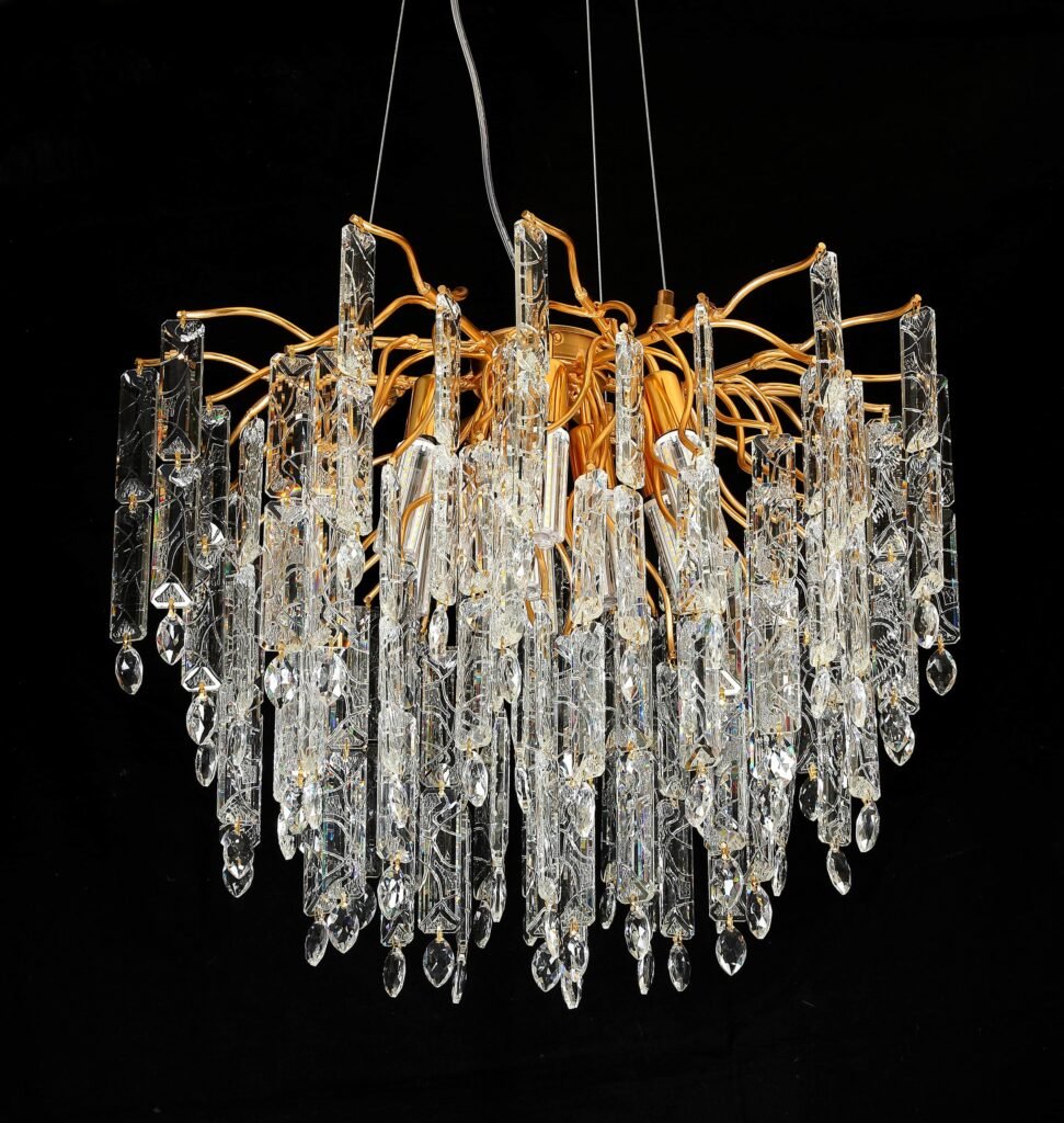 Nest Modern Crystal Chandelier (6005) dimension drawing