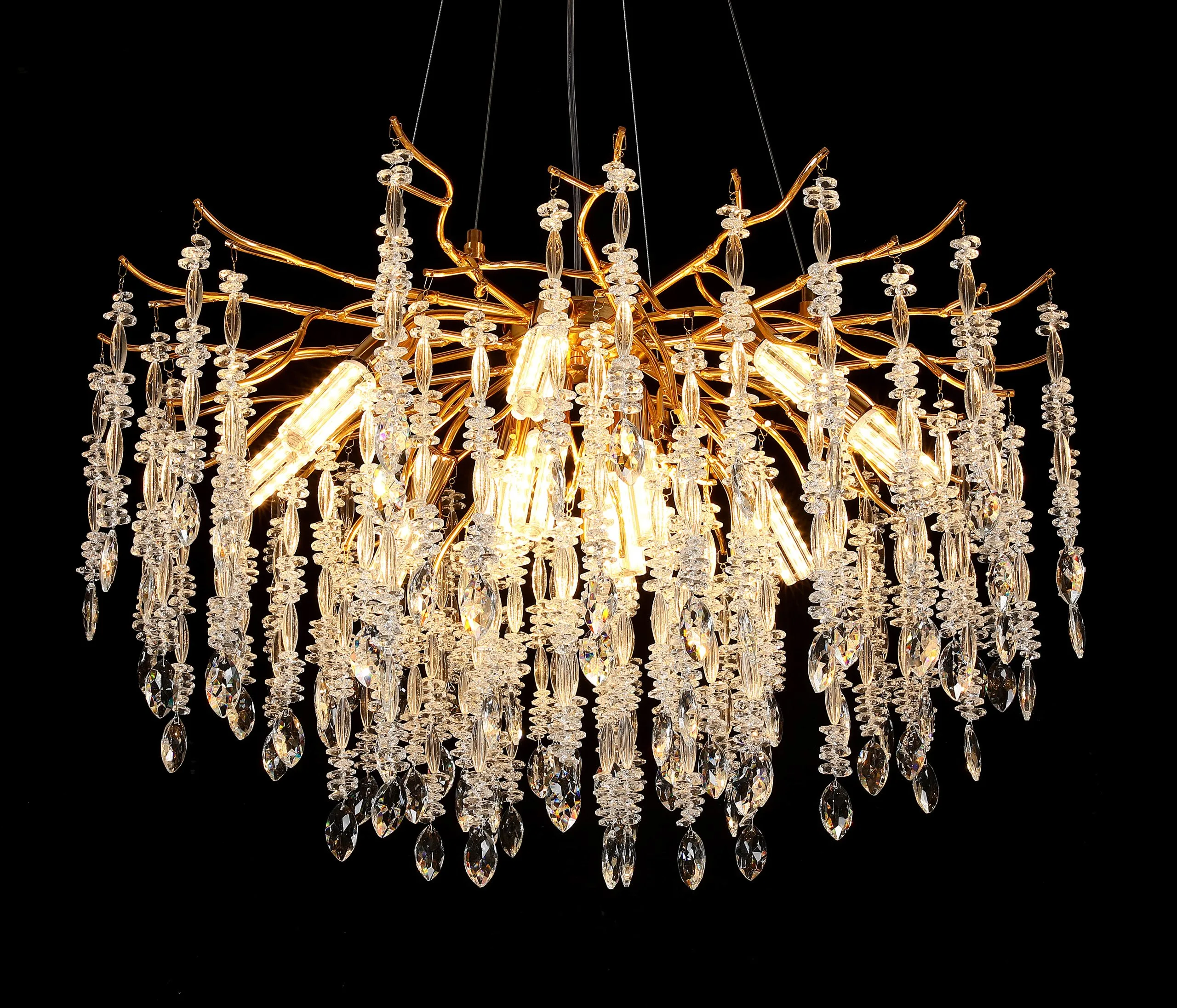 Octagon & Marquise Tree Branch Crystal Chandelier (5044)