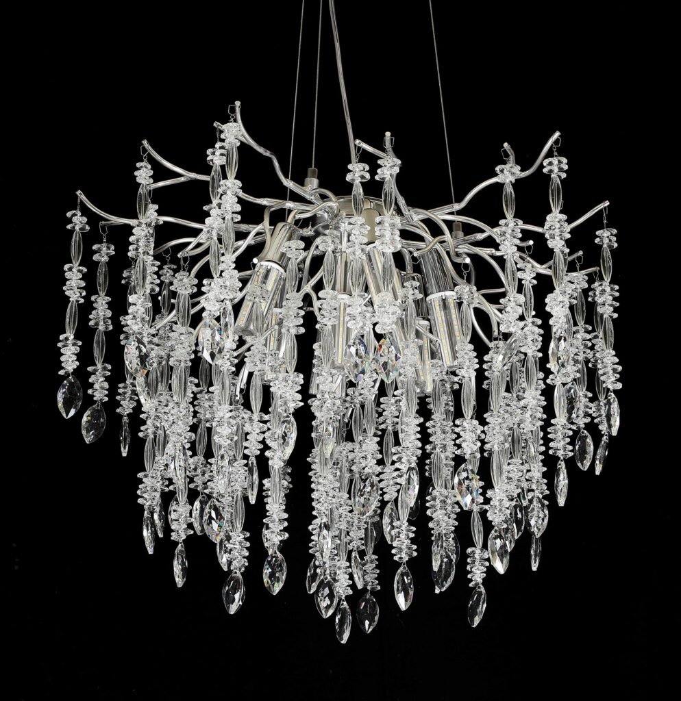 Octagon & Marquise Tree Branch Crystal Chandelier (5044) crystal and finish close-up