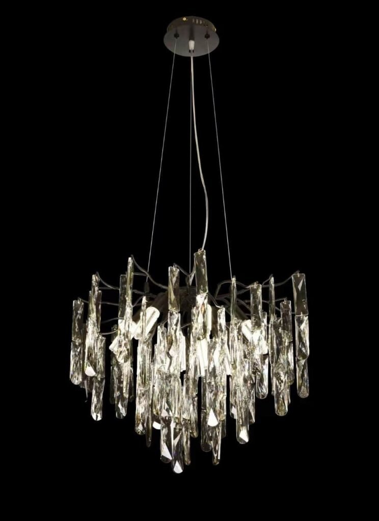 Ombre Modern Crystal Chandelier (6004) installed in an interior