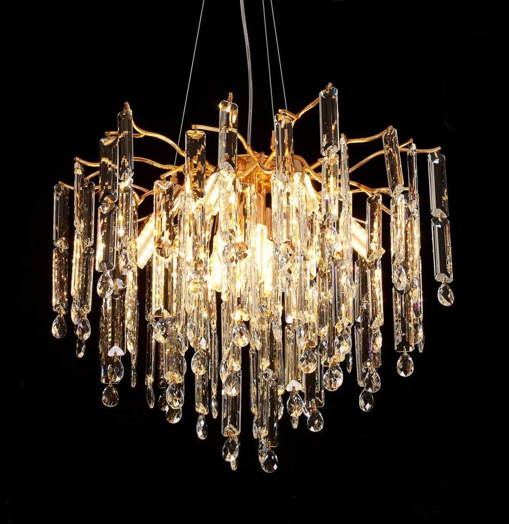 Pagoda Bar Modern Crystal Chandelier - SKU 6002 view 1
