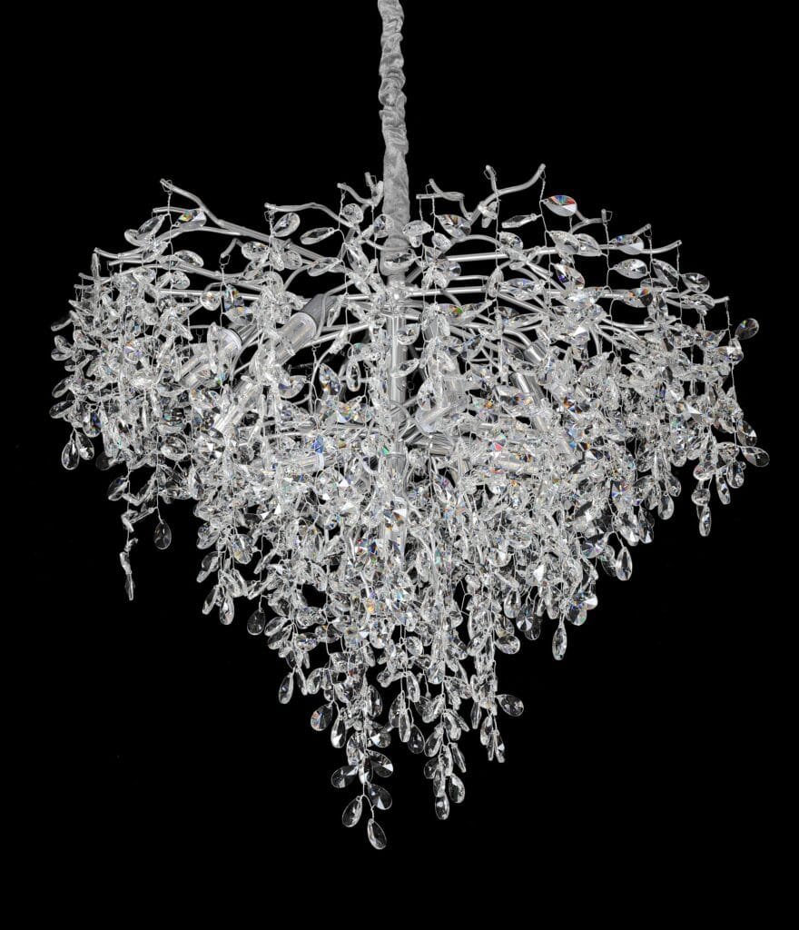 Teardrop A Tree Branch Crystal Chandelier (5018A) crystal and finish close-up